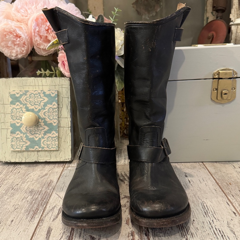 FREEBIRD CROSBY BOOTS | BLK DISTRESSED LEATHER | MOTO FESTIVAL | Free People | 9 - Picture 15 of 15
